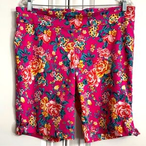 Counterparts Women’s Sz XL Super Stretch Pull-On Miami Pink Bermuda Shorts